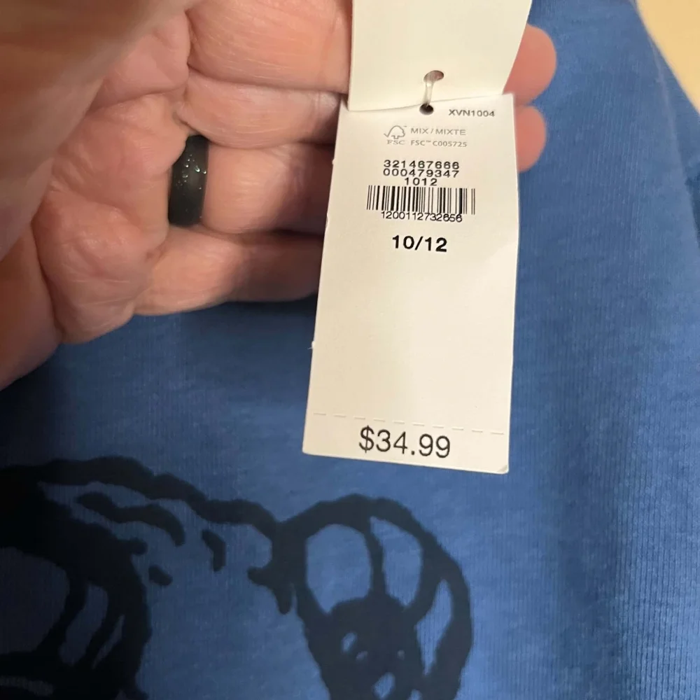 Gap Blue Kids Large 10/12 Ram SF Athletic Department Sweatshirt